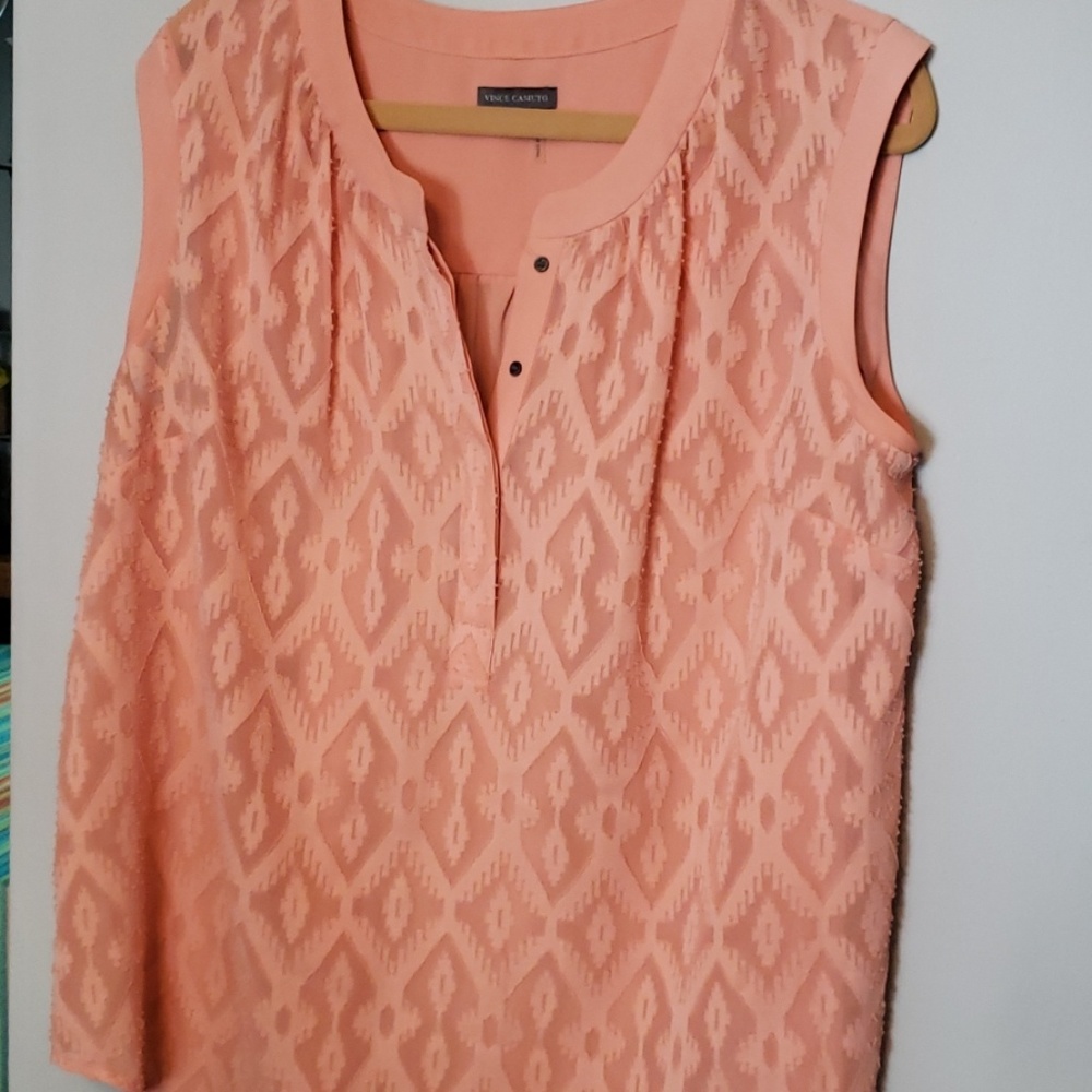 Coral vince Camuto sleeveless blouse